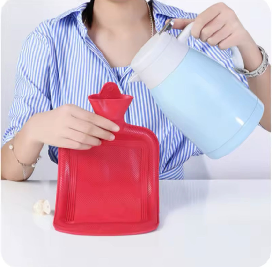 Water Injection Rubber Hot Water Bottle, Explosion Proof Warm Water Bag, Hand Feet Warmer Water Bottle Water Injection Rubber Hot Water Bottle, Explosion Proof Warm Water Bag, Hand Feet Warmer Water Bottle